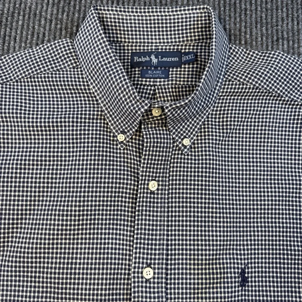 Polo Ralph Lauren Blaire 100% Cotton Checked Men's XXL Button Down Shirt